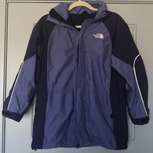 The North Face purple winter ski jacket